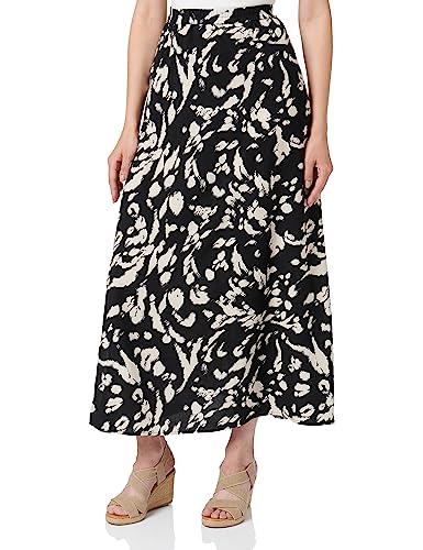 VERO MODA Spódnica damska, Czarny/Aop: cila, L
