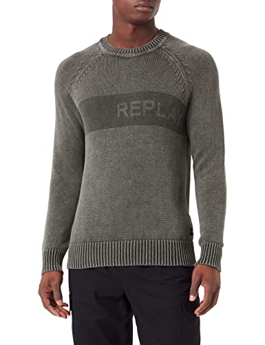 Replay Sweter męski, 212 Mud, XXL