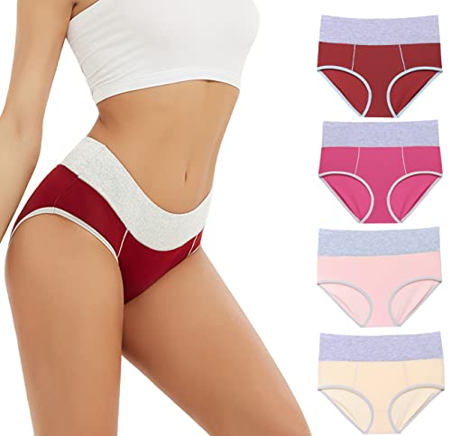 EULLA Figi damskie, wielokolorowe, 4 szt. 02, 3XL, Wielobarwne – 4 opakowania 02, 3XL