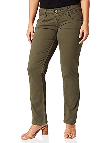 Pepe Jeans Damskie spodnie Gen, zielony, 29W (Regularny)