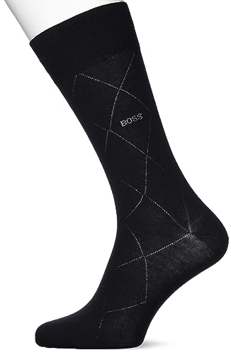 BOSS Męskie skarpety John Rs Colours Wo Regular Socks, czarny 2, 40-46 EU