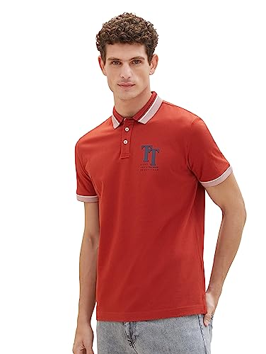 TOM TAILOR Męska koszulka polo, 14302 - Velvet Red, M