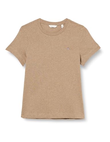 GANT Damska koszulka Reg Shield Ss, Desert Brown, L