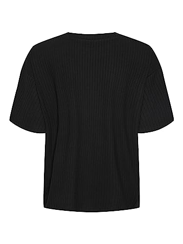 PIECES Damska koszulka Pckylie Ss Oversized Tee Noos, czarny, S