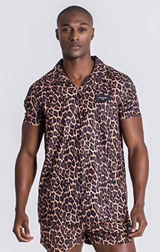 Gianni Kavanagh Leopard Gk Koszula męska, Wielobarwny, XS