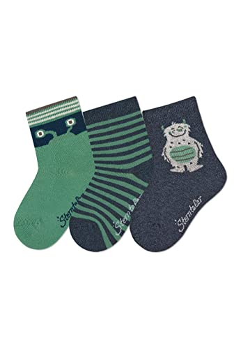 Sterntaler Skarpetki dla chłopców 3 szt. w opakowaniu Monstereye Pończochy zielone, normalne
