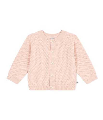 Petit Bateau Unisex Baby A08AD kardigan z dzianiny, różowy (Salin), 18 miesięcy, Różowy sól, 18 Monate