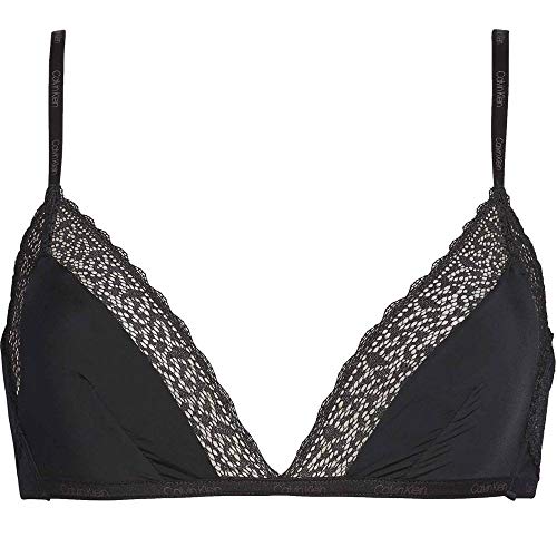 Calvin Klein Damski biustonosz trójkątny bez podszewki, Czarny, XS