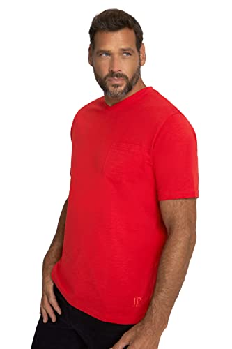 JP 1880 Męska koszulka z długim rękawem, dekolt w serek, z flammjersey, do 8 XL 806260, Salsa, 4XL