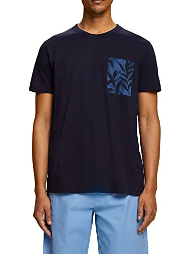 ESPRIT Collection Męski T-shirt 053EO2K304, 400/NAVY, XL, 400/granatowy., XL