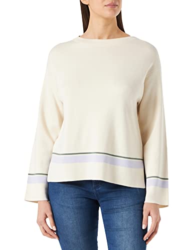 TOM TAILOR mine to five Damski Sweter ze stójką 1030385, 10354 - Soft Beige Solid, M