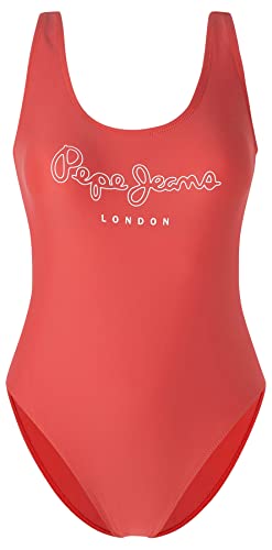 Pepe Jeans Damski jednoczęściowy kostium kąpielowy Olena Studio, czerwony, XL, Czerwony studio, XL