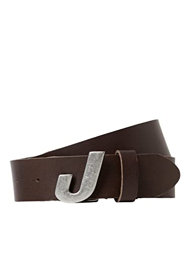 JACK & JONES Męski Jacjones J Leather Belt pasek, Brown Stone, 95, brązowy kamień