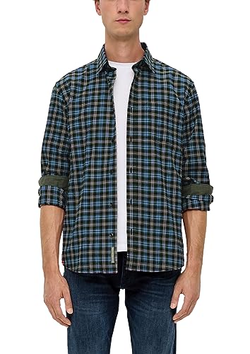 s.Oliver męska koszula z długim rękawem, Regular Fit Blue, L, niebieski, L