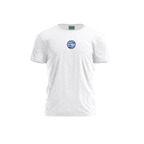 Bona Basics, Męski T-shirt z cyfrowym nadrukiem,% 100 bawełna, biały, na co dzień, męskie topy, rozmiar: XL, biały, XL