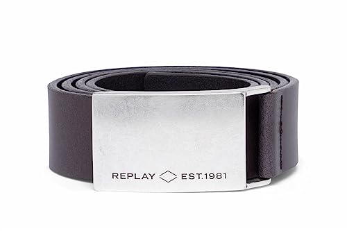 Replay Męski pasek AM2674, 128 Black Brown, 105, 128 Black Brown