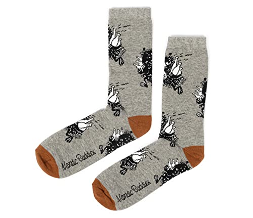 Stinky's Getaway męskie skarpety Moomin Socks, szare skarpety męskie, szary, brązowy, 40-45 EU