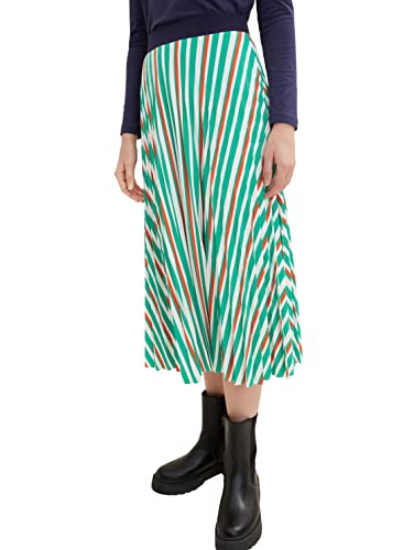 TOM TAILOR Damski spódnica midi 1035238, 31120 - Multicolor Vertical Stripe, 40