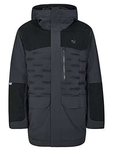 Ziener Męska kurtka narciarska TELKAMAR / parka rekreacyjna | Micro Down, bez PFC, wełna, czarna, 46