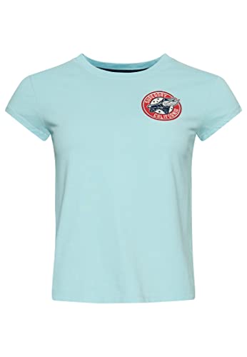 Superdry Vintage Roll with It tee Koszula damska, Sky Blue, 34