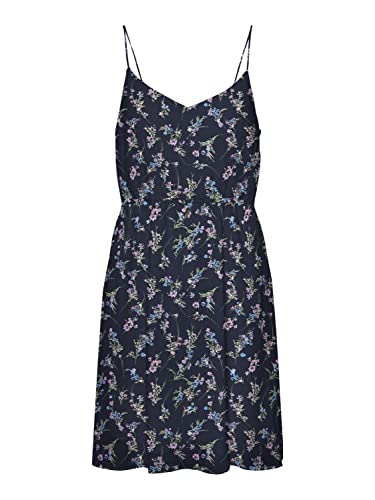 VERO MODA Damska sukienka Vmsmilla Singlet Short Dress WVN Ga, Navy Blazer/Aop: Vega, XXL