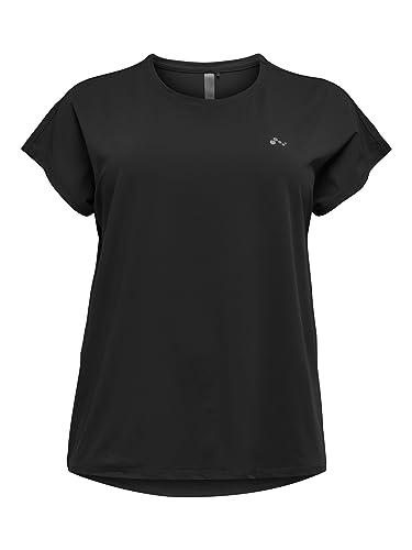 ONLY Onpaubree Ss Loose Tr Tee Curvy-Opus Sporttop damski, czarny (Black Black), 52-54