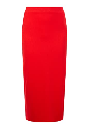 faina Spódnica midi z dzianiny damska 19227030, czerwony, S