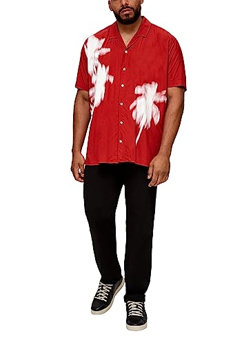 s.Oliver Big Size koszula męska z krótkim rękawem, czerwony, 5XL