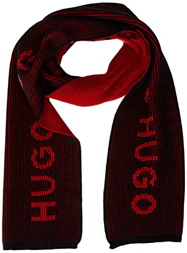 HUGO Męski szalik Zlog, czarny (Black1), jeden rozmiar