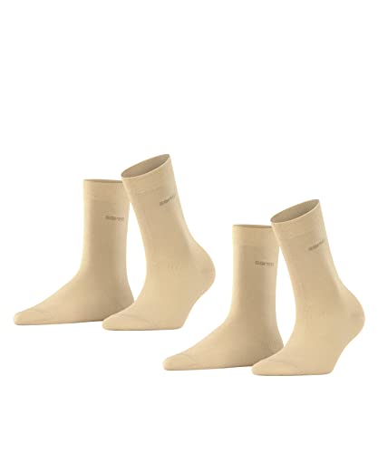ESPRIT Kobiety Skarpety Basic Easy 2-Pack W SO Bawełna jednokolorowe 1 Para, Beżowy (Cream 4011), 39-42
