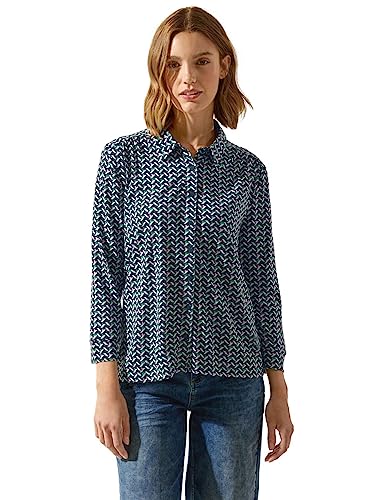 Street One Damska koszulka polo z nadrukiem, Meta Lilac, 38