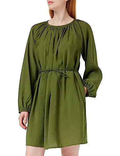 Tommy Hilfiger Krótka sukienka Modal teksturowane sukienki Fit & Flare kobiety, Zielony, 40