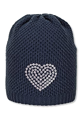 Sterntaler Strickmütze Herz Czapka dla dzieci, Granatowy, 43