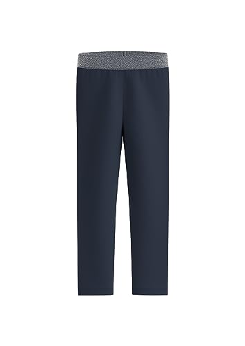 s.Oliver Junior dziewczęce legginsy z brokatowym ściągaczem, niebieskie 122, niebieski, 122 cm