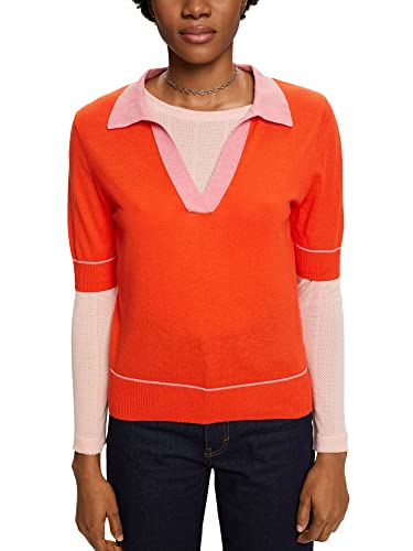 ESPRIT Damski sweter 023EE1I306, 638/ORANGE RED 4, XXS, 638/pomarańczowy Red 4, XXS