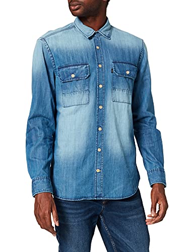 camel active Koszula męska 4091316S61, niebieski (Night Blue), M