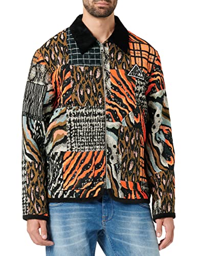 Just Cavalli Męski płaszcz groszkowy kaban, 001j Mix Color, 46