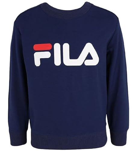 FILA Bluza dziecięca Babina Greda Classic Logo Crew, Medieval Blue, 110-116