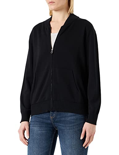 United Colors of Benetton Damski koreański dżersej M/L 1294d500s kardigan sweter, czarny 100, S, Czarny 100, S