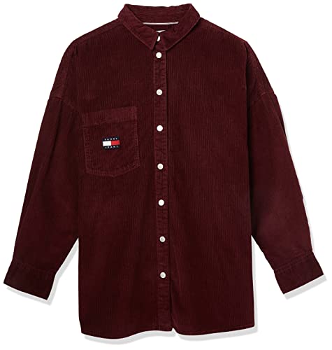 Tommy Hilfiger Damska koszula sztruksowa Tjw tkane topy, głęboki ruge, XL, Deep Rouge, XL
