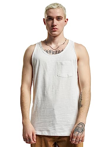 JACK & JONES Męski tank top Jorcrayon, Cloud Dancer, XL