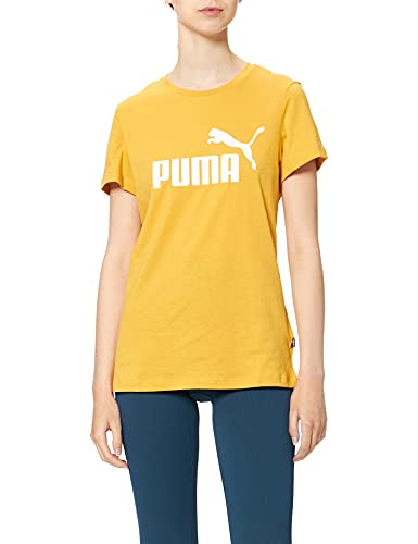 PUMA Damska koszulka z logo Ess (S) T-shirt, żółty (żółty mineralny), S
