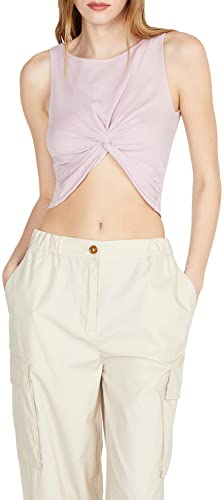 Sisley Damski top 3FPZLH00I T-Shirt, Lilac 24D, L, liliowy 24d, L