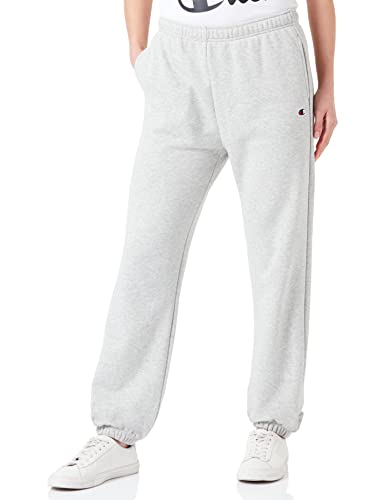 Champion Damskie spodnie treningowe Rochester 1919 z wysokim stanem, Boyfriend Elastic Cuff, jasnoszare, melanż (Lngym), M, Jasnoszary melanż (Lngym), M