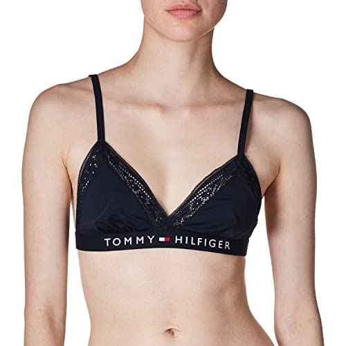 Tommy Hilfiger Damskie niewyściełane koronkowe trójkątne biustonosze, niebo pustynne, M, Pustynne niebo, M