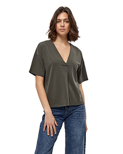 Desires Damska bluzka z dekoltem w serek, Beluga Green, L