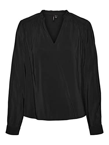 VERO MODA Women's VMBELL LS TOP NOOS koszulka z długim rękawem, czarna, XXL
