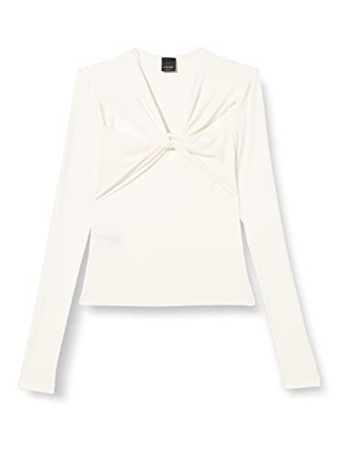 Pinko Damska koszula MALLEABILE Maglia Jersey Modal Henley, Z15_Bianco NEMBO, XXS, Z15_bianco Nembo, XXS