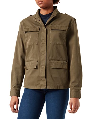 BOSS Damska kurtka wojskowa C Jiver Regular Fit z bawełnianej płótna, zielony, 34
