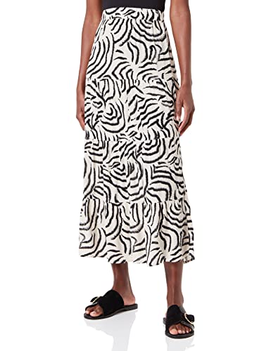 TOM TAILOR Damski Spódnica maxi z nadrukiem na całej powierzchni 1031673, 29963 - Beige Abstract Waves Design, 34